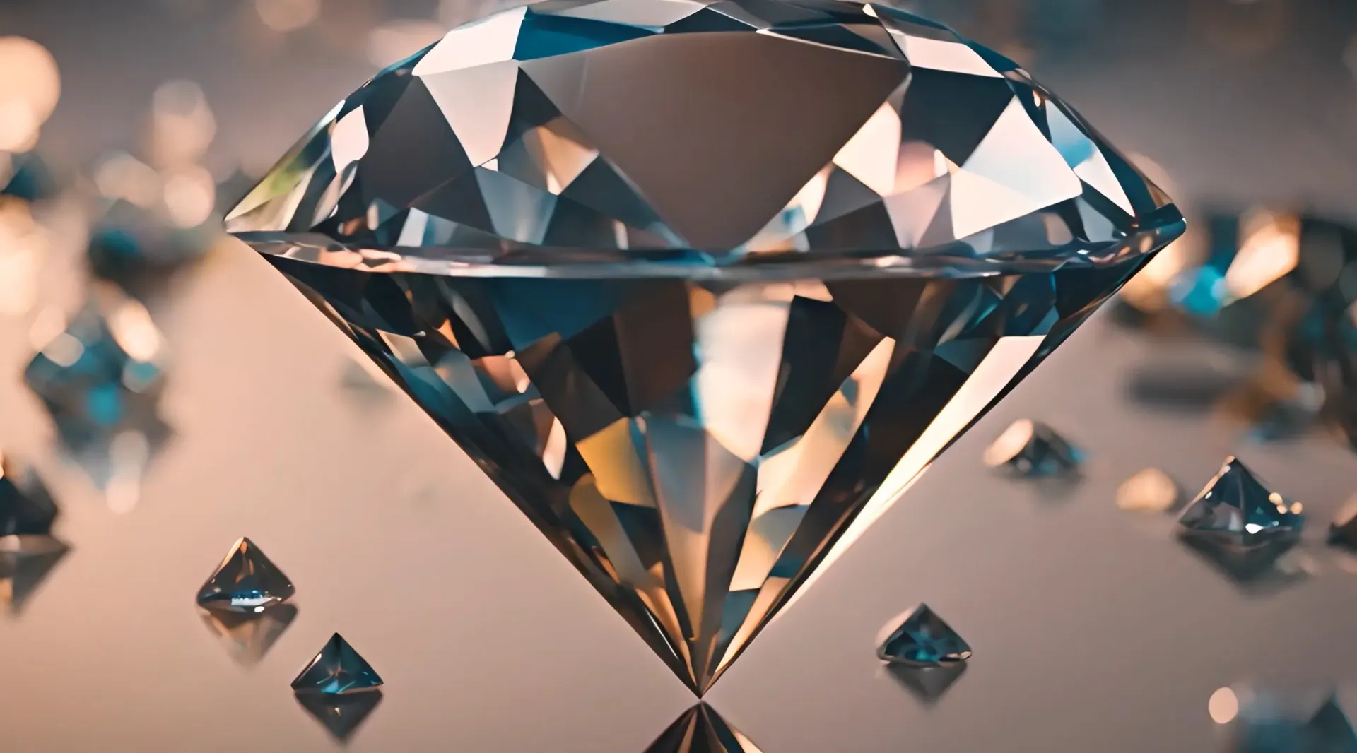 Elegant Diamond Close-Up Exquisite Video Backdrop